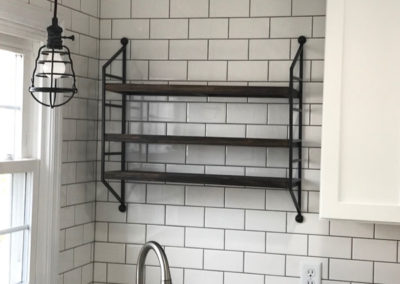 Black and White Subway Tile in Kitchen