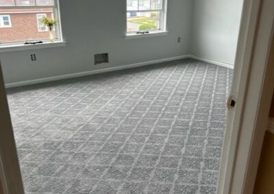 Diamond Pattern Carpet installation in Bedroom