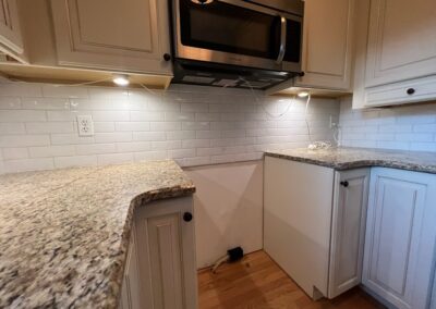 White Subway Tile Backsplash in Kitchen