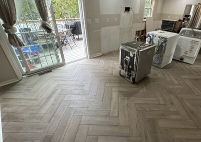 Wood Look Tile Flooring Kitchen